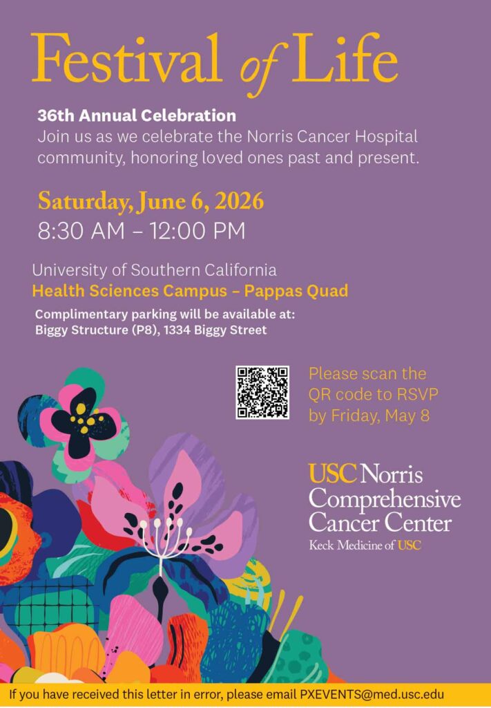 36th Annual Festival of Life Invitation